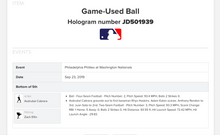 Load image into Gallery viewer, 2019 Asdrubal Cabrera Washington Nationals Game Used RBI MLB Baseball! Eflin MLB