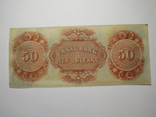 Load image into Gallery viewer, $50 18__ New Orleans Louisiana Obsolete Currency Bank Note Remainder Canal UNC++