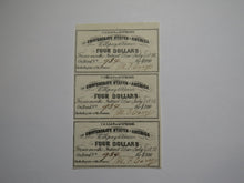 Load image into Gallery viewer, $4 1861 Confederate Bond Coupon Certificate Uncut Sheet Currency Bank Note Bill
