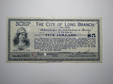 Load image into Gallery viewer, $5 1934 Long Branch New Jersey NJ Obsolete Currency Bank Note Scrip City of LB!
