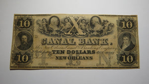 $10 18__ New Orleans Louisiana LA Obsolete Currency Bank Note Bill! Canal UNC++