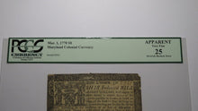 Load image into Gallery viewer, 1770 $8 Annapolis Maryland MD Colonial Currency Bank Note Bill VF25 PCGS Eight 