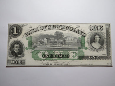 $1 18__ East Haddam Connecticut Obsolete Currency Bank Note Remainder Bill UNC++