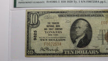 Load image into Gallery viewer, $10 1929 Yonkers New York NY National Currency Bank Note Bill Ch. #9825 VF20 PMG