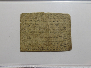 1790 One Pence Newark New Jersey Colonial Currency Note Bill Elizabeth Borough