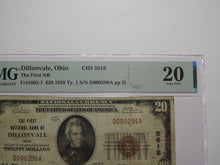 Load image into Gallery viewer, $20 1929 Dillonvale Ohio OH National Currency Bank Note Bill Charter #5618 VF20