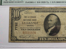 Load image into Gallery viewer, $10 1929 La Grange Georgia GA National Currency Bank Note Bill Ch. #7762 F15 PMG