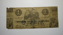 Load image into Gallery viewer, $1 1862 Montgomery Alabama AL Obsolete Currency Bank Note Bill! Farmers Bank!