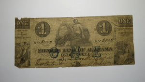 $1 1862 Montgomery Alabama AL Obsolete Currency Bank Note Bill! Farmers Bank!