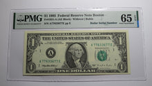 Load image into Gallery viewer, $1 1995 Radar Serial Number Federal Reserve Currency Bank Note Bill PMG UNC65EPQ
