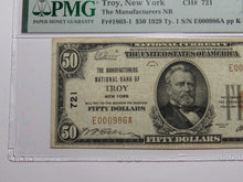 Load image into Gallery viewer, $50 1929 Troy New York NY National Currency Bank Note Bill Ch. #721 VF25 PMG