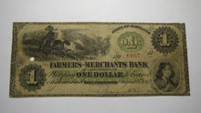 Load image into Gallery viewer, $1 1862 Greensborough Maryland MD Obsolete Currency Bank Note Bill Farmers Merch