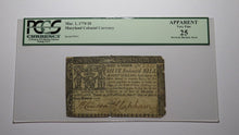 Load image into Gallery viewer, 1770 $8 Annapolis Maryland MD Colonial Currency Bank Note Bill VF25 PCGS Eight 