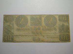 $10 18__ Franklin Ohio OH Obsolete Currency Bank Note Bill Silk Company UNC+++