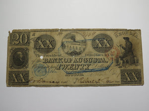 $20 1849 Augusta Georgia GA Obsolete Currency Bank Note Bill! Bank of Augusta