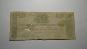 $10 1837 Greenfield Mills Maryland MD Obsolete Currency Bank Note Bill Frederick