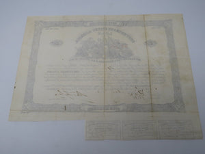 $500 1862 Confederate Bond Certificate Currency Bank Note Bill UNC 14" X 10"