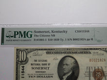 Load image into Gallery viewer, $10 1929 Somerset Kentucky KY National Currency Bank Note Bill Ch. #11544 VF35