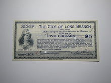 Load image into Gallery viewer, $5 1934 Long Branch New Jersey NJ Obsolete Currency Bank Note Scrip City of LB!
