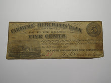 Load image into Gallery viewer, $.05 1862 Middletown Point New Jersey Obsolete Currency Bank Note Bill Keyport!