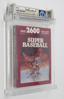 Unopened Super Baseball Atari 2600 Sealed Video Game Wata Graded 9.4 A+ Seal '88