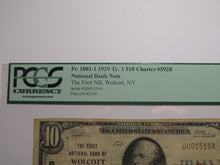 Load image into Gallery viewer, $10 1929 Wolcott New York NY National Currency Bank Note Bill Ch #5928 F15 PCGS
