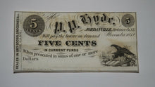 Load image into Gallery viewer, $.05 1852 Jordanville New York NY Obsolete Currency Bank Note Bill!  Crisp UNC!