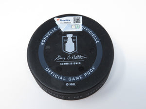 2022 Dallas Stars Vs. Calgary Flames Game 6 NHL Playoffs Game Used Puck -Stars W