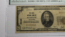 Load image into Gallery viewer, $20 1929 Marlow Oklahoma OK National Currency Bank Note Bill Ch. #9946 VF20 PMG