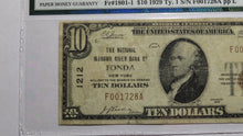 Load image into Gallery viewer, $10 1929 Fonda New York NY National Currency Bank Note Bill Ch. #1212 F12 PMG