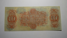 Load image into Gallery viewer, $10 18__ New Orleans Louisiana Obsolete Currency Bank Note Remainder Bill! Canal