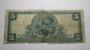 $5 1902 Seneca Falls New York NY Red Seal National Currency Bank Note Bill #3329