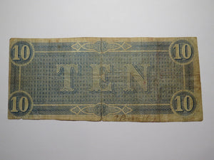$10 1864 Richmond Virginia VA Confederate Currency Bank Note Bill RARE T68 FINE