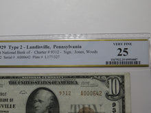 Load image into Gallery viewer, $10 1929 Landisville Pennsylvania PA National Currency Bank Note Bill #5550 VF25