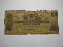 Load image into Gallery viewer, $.50 1860 Winchester Virginia VA Obsolete Currency Bank Note Bill Corp. of Win.