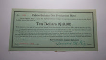 Load image into Gallery viewer, $10 1915 Kelvin-Sultana Copper Company Ore Production Obsolete Currency Note