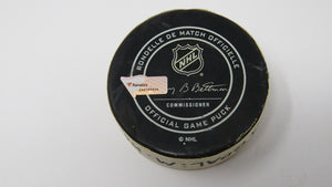 2018-19 Mike Hoffman Florida Panthers NHL Game Used Goal Signed Puck Yandle Ast