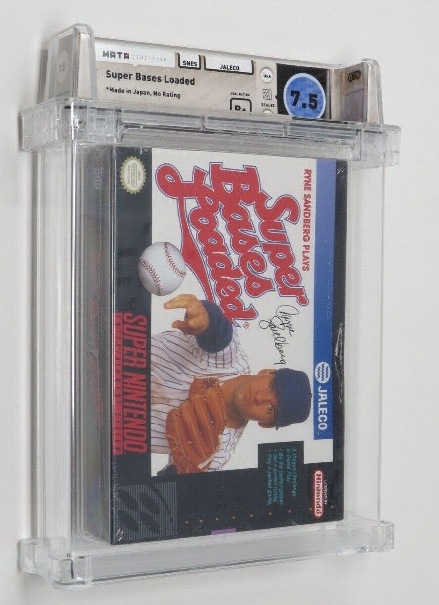 MLB Super Bases Loaded Super Nintendo Sealed Video Game Wata 7.5 B+ Baseball