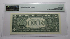 $1 2003 Radar Serial Number Federal Reserve Currency Bank Note Bill PMG UNC66EPQ