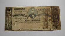 Load image into Gallery viewer, $2 1861 Winchester Virginia VA Obsolete Currency Bank Note Bill Corp. of Win