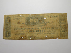 $1 1862 Petersburg Virginia VA Obsolete Currency Bank Note Bill City of Pete