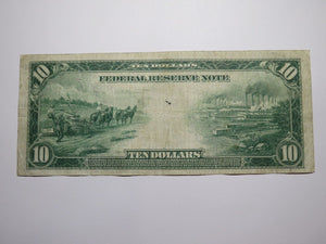 $10 1914 San Francisco CA Federal Reserve Large Bank Note Currency Bill VF