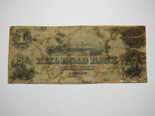 Load image into Gallery viewer, $1 1853 Adrian Michigan MI Obsolete Currency Bank Note Bill Erie &amp; Kalamazoo