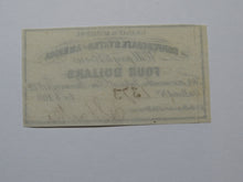 Load image into Gallery viewer, $4 1861 Confederate Bond Coupon Certificate Currency Bank Note Bill UNC