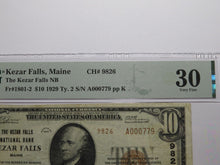 Load image into Gallery viewer, $10 1929 Kezar Falls Maine National Currency Bank Note Bill Ch. #9826 VF30 PMG