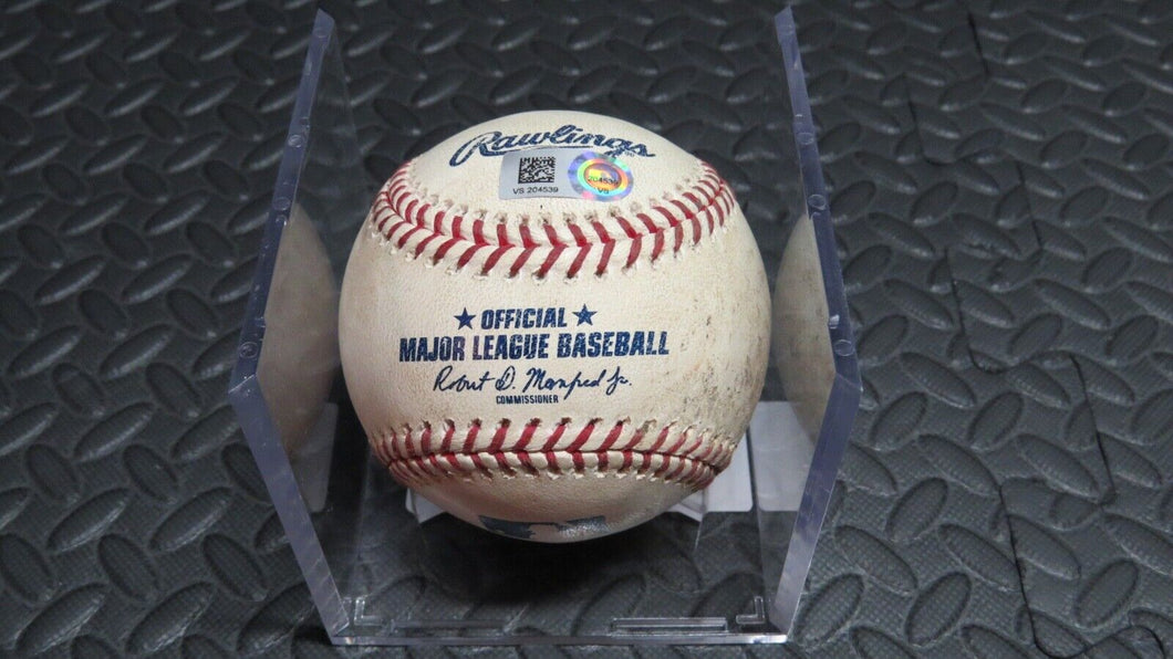 2020 Nate Jones Cincinnati Reds Strikeout Game Used MLB Baseball! Salvador Perez