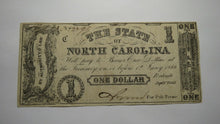 Load image into Gallery viewer, $1 1862 Raleigh North Carolina NC Obsolete Currency Bank Note Bill State of NC