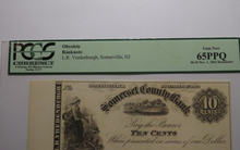 Load image into Gallery viewer, $.10 1862 Somerville New Jersey NJ Obsolete Currency Bank Note Bill Somerset