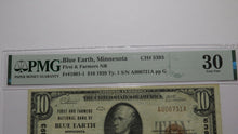 Load image into Gallery viewer, $10 1929 Blue Earth Minnesota MN National Currency Bank Note Bill #5393 VF30 PMG