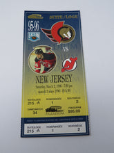 Load image into Gallery viewer, March 2, 1996 Ottawa Senators Vs. New Jersey Devils NHL Full Hockey Ticket Mint